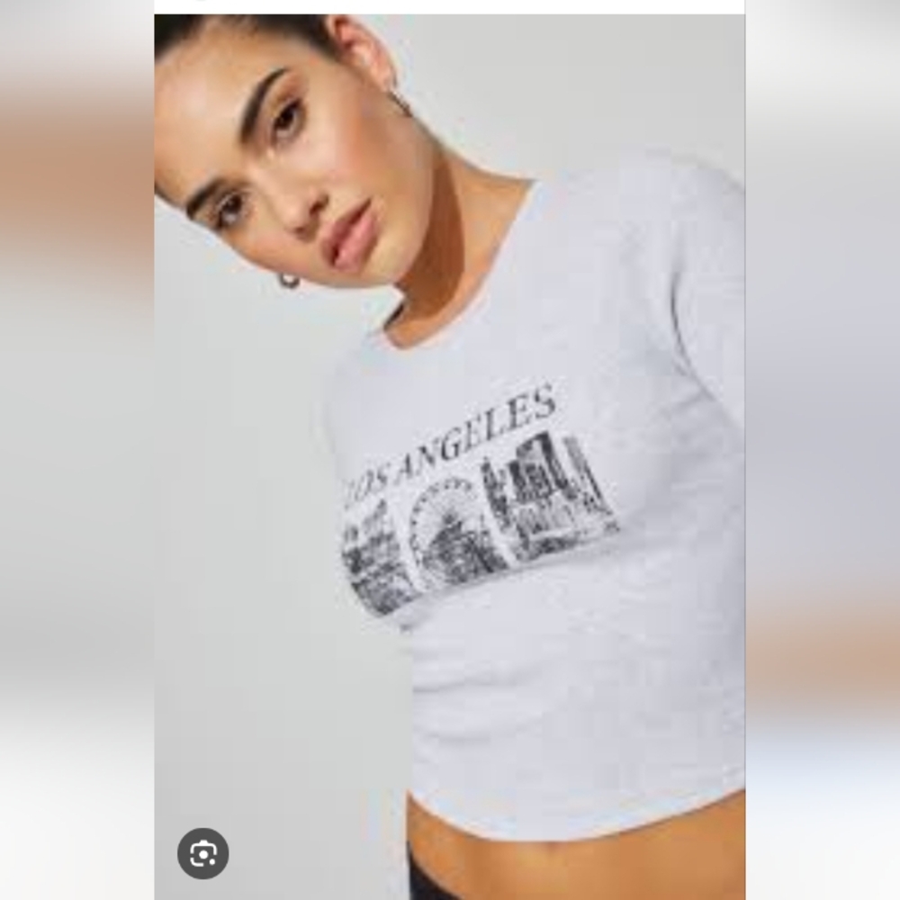 Garage Gray Graphic Crop Top